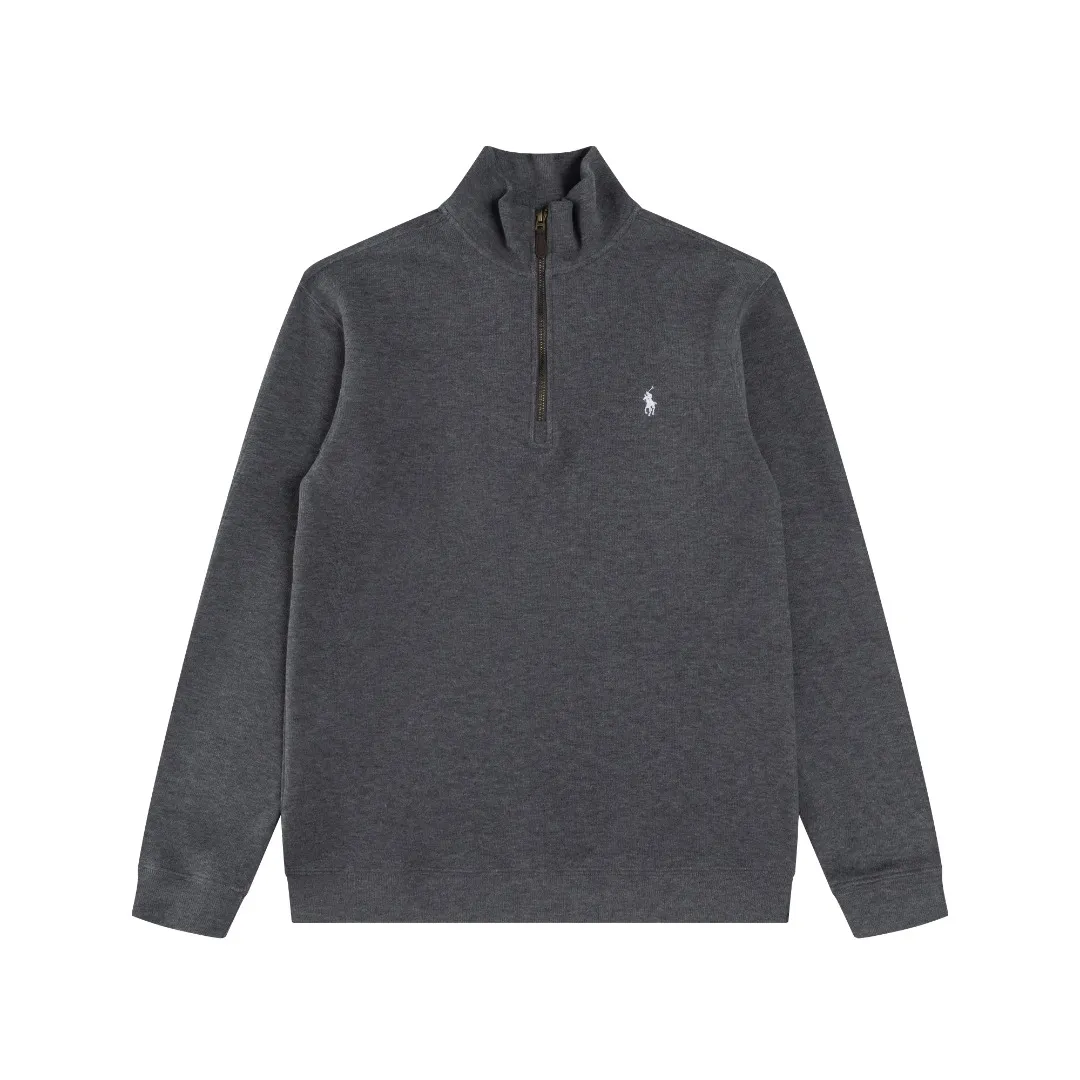 P230 #R97 Ralph lauren twelve-color embroidered pony logo half-zip high-neck long-sleeved knitted sweatshirt. The same style for men and women. The new half-zip sweatshirt for couples to wear in autumn is here! This kind of sweatshirt is really popular this year, even more popular than the hooded sweatshirt. Open the zipper and it can be used as a large lapel, which makes it more fashionable. The color of the classic design of the little war horse on the chest is matched with the embroidery. The simple zipper design echoes the brand logo, so you don’t need to match too much. The sweater version is loose enough! The fabric is custom-woven and dyed 100 cotton. 320g high gram weight 100% cotton knitted cotton with a certain thickness. The fabric is soft and comfortable, and the three-dimensional fabric is full of texture. The stitching is three needles and five threads, which is beautiful and strong. The pattern is also good. Although it is loose, it does not look bulky! - It is not a popular color scheme on the street. The color is pure and highly recommended. The upper body has a particularly high rate of turning heads. Loose style. Big drop shoulder OS style. Same style for men and women. Couple wear. Versatile and practical! Color: Gray, navy, khaki, green label, oatmeal brown label, apricot, black, army green, burgundy, pink, dark gray, light blue, white. Size: S M L XL Length: 70/72/74/76 Bust: 53.5/55.5/57.5/58.5 Shoulder width: 44/45/46/47 Sleeve length: 61/62/63/64